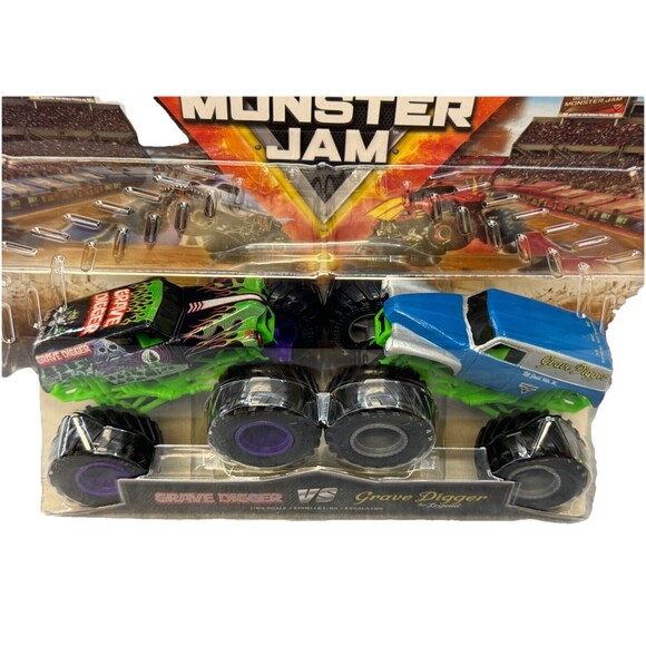 Grave Digger Vs Grave Digger Legend Monster Jam Truck 1:64 Monster Truck Diecas - Picture 3 of 3